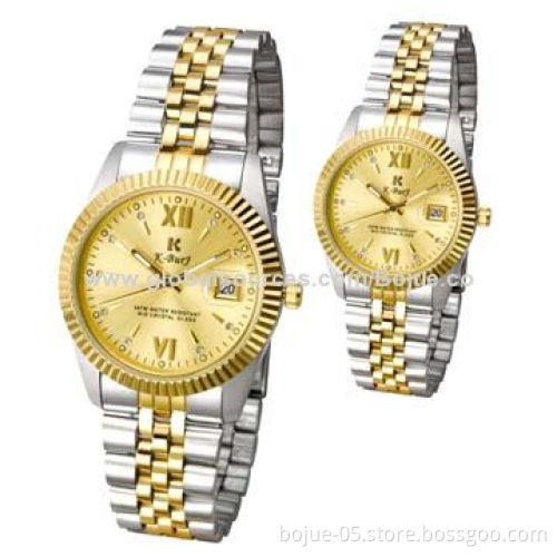 2014 Hot Sale K-BURJ Golden Men's Business Wristwatches, Corrugated Round Edge